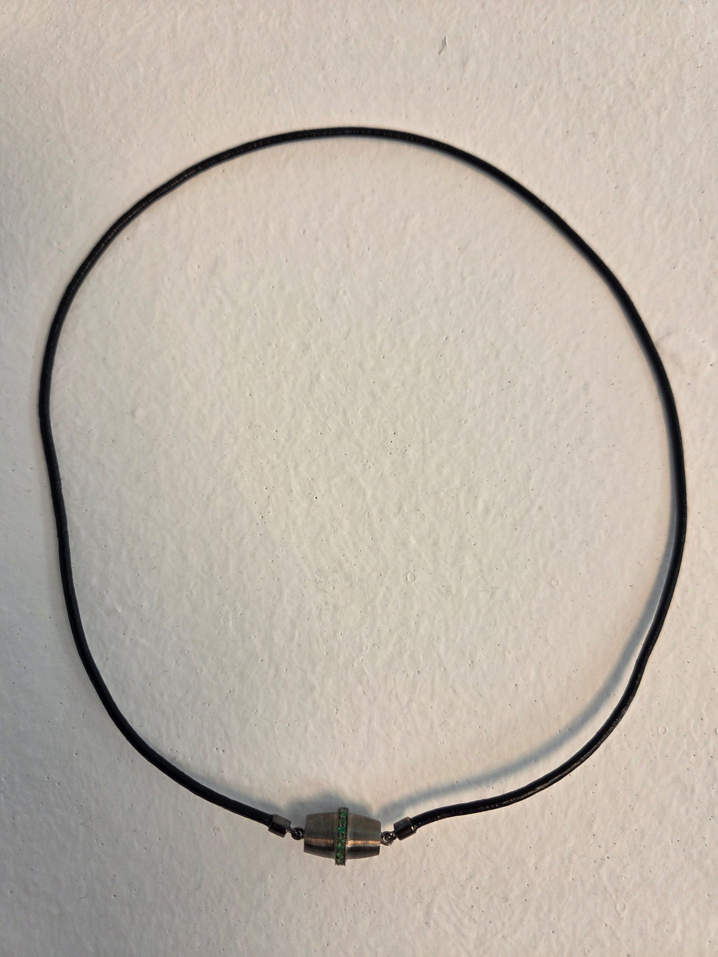 Kelly Mini Barrel Leather Necklace