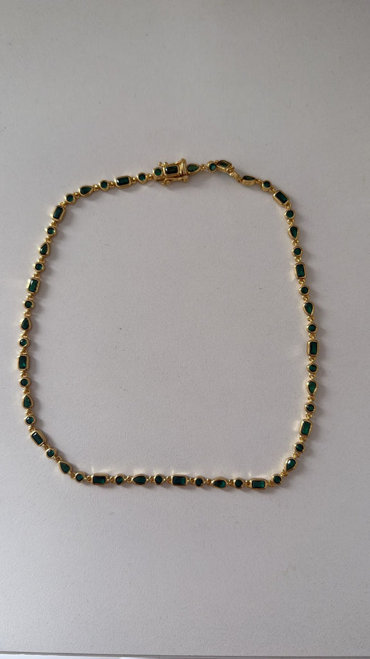 Green Tennis Necklace
