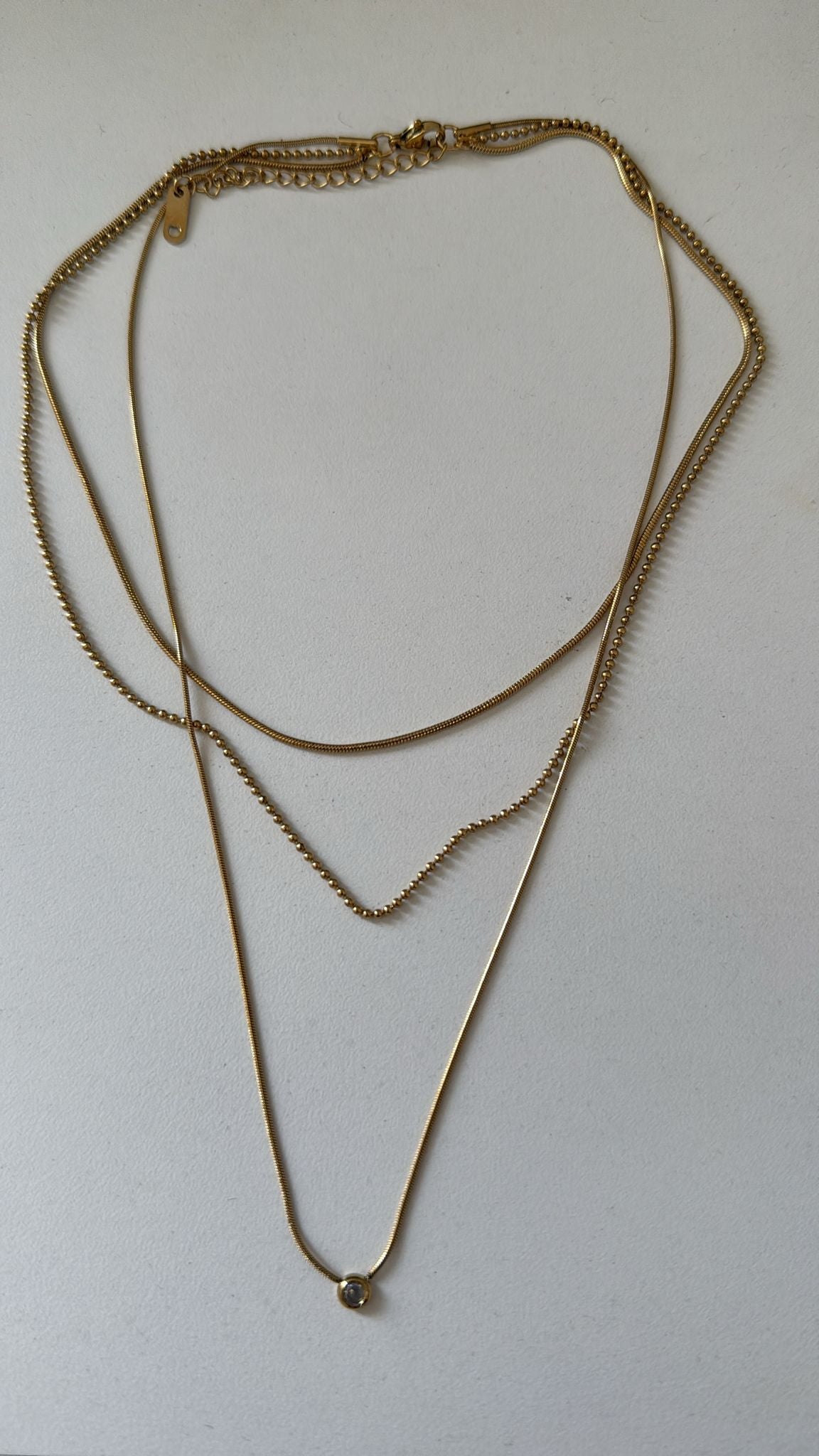 Triple Gold Necklace