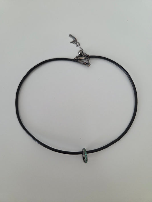 Kelly Saturn Leather Choker
