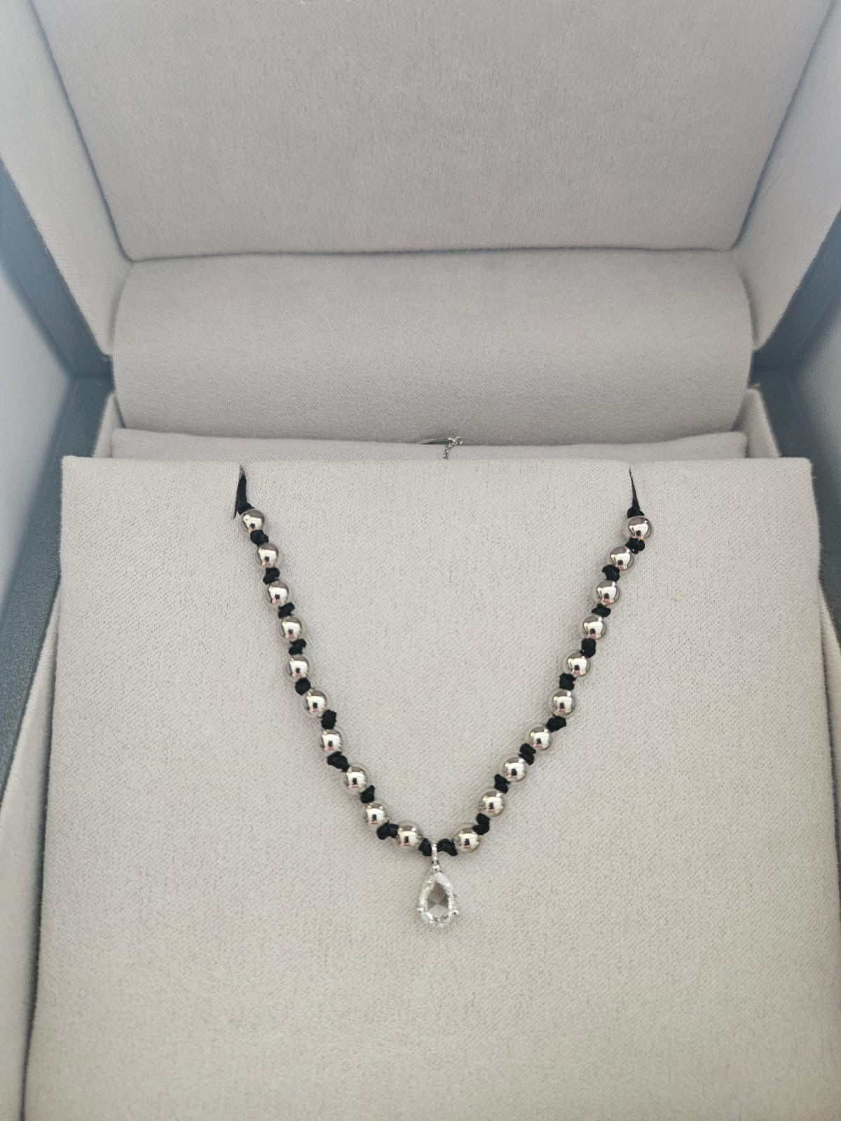 Pear 2 Cord Ball Knot Choker
