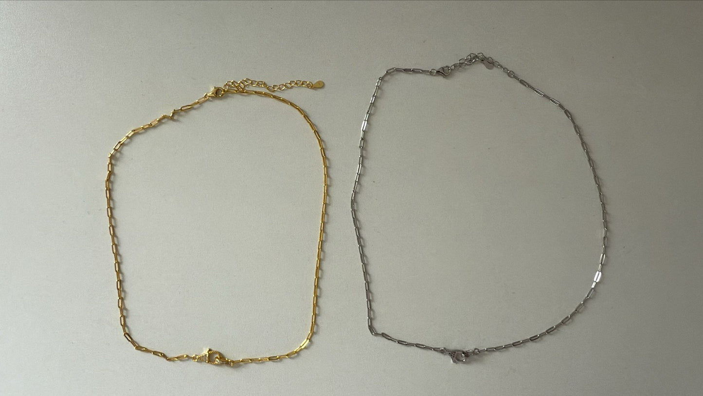 Lock Paperclip Necklace