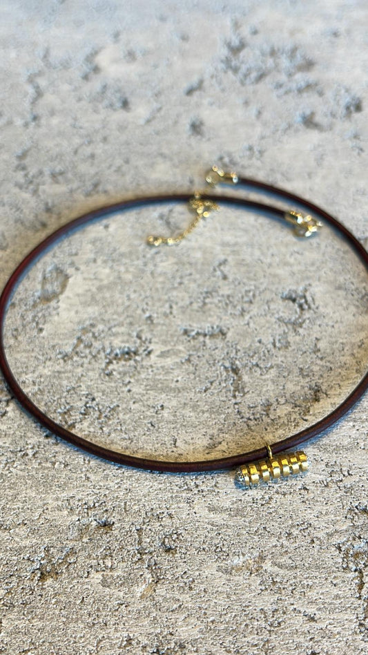 Mini Skeleton Leather Necklace