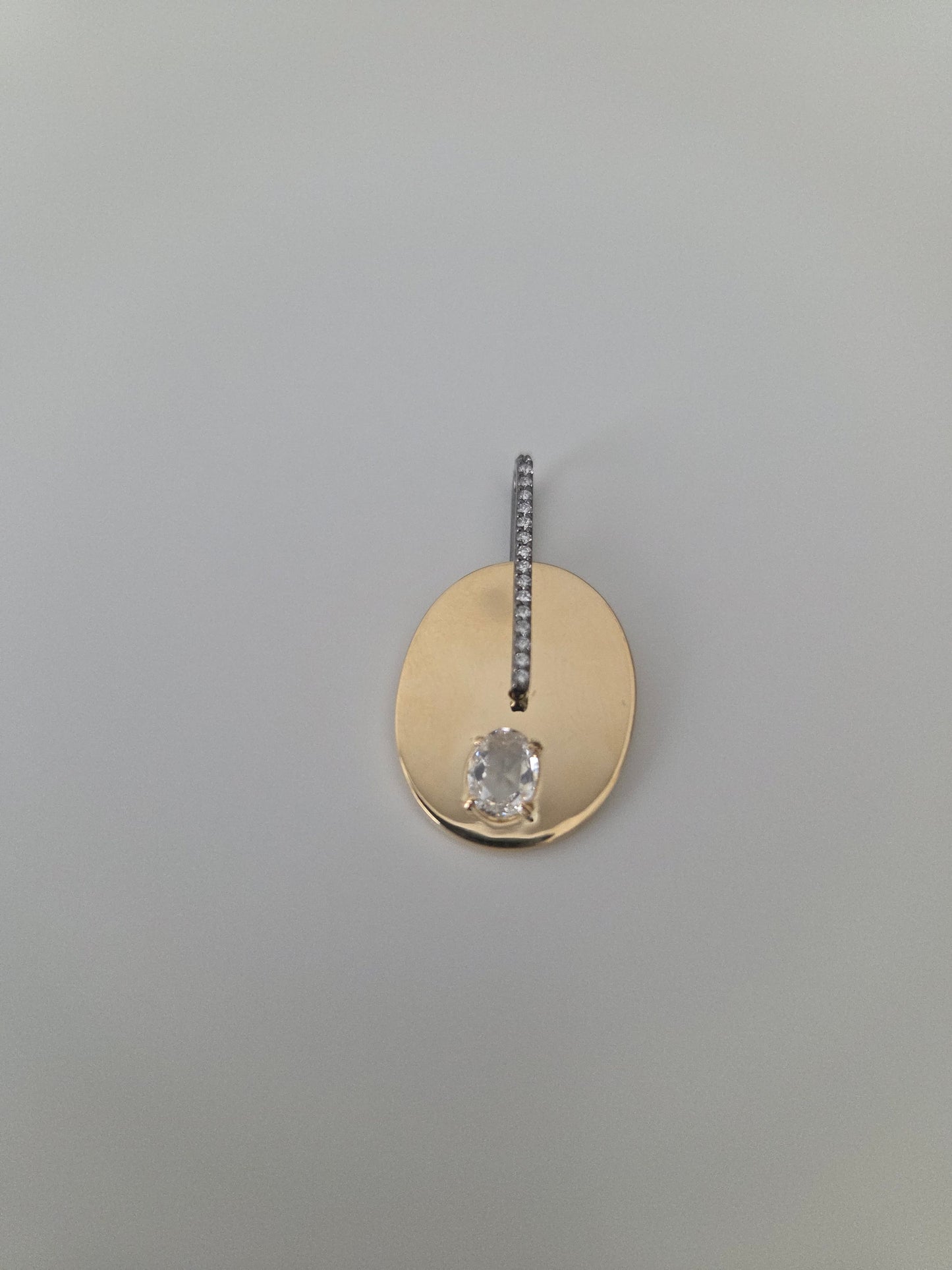 Floating Oval Charm