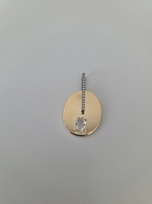 Floating Oval Charm