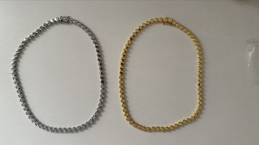 Half Tennis Necklace