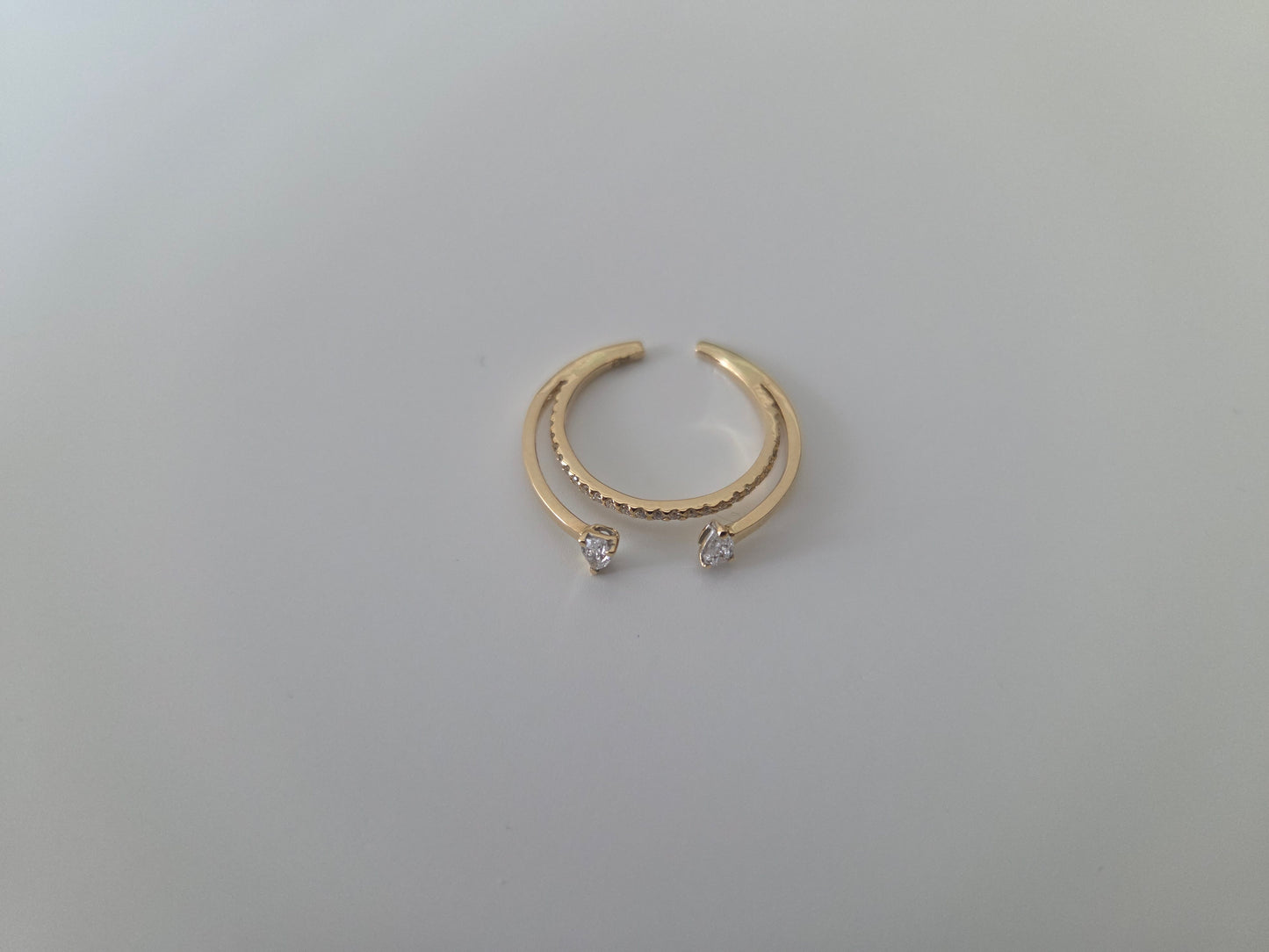 Globule 2 Pear Ring