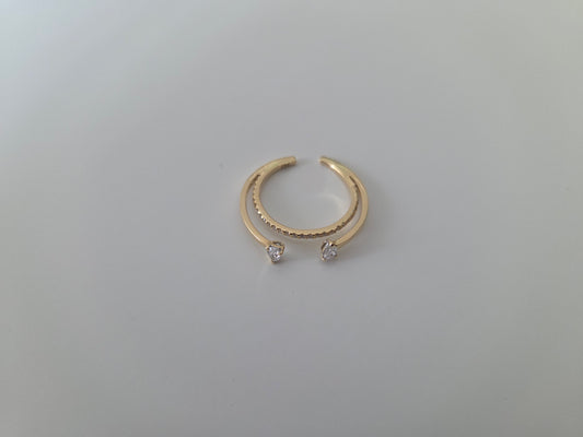 Globule 2 Pear Ring