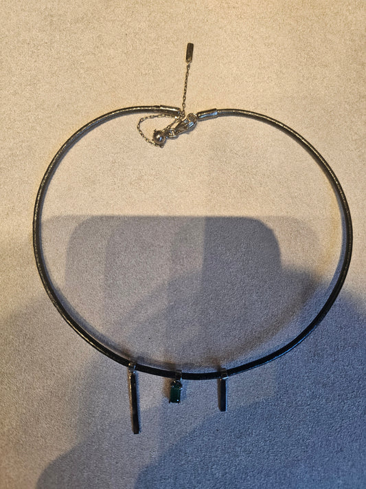 Kelly Tri Beam Leather Necklace